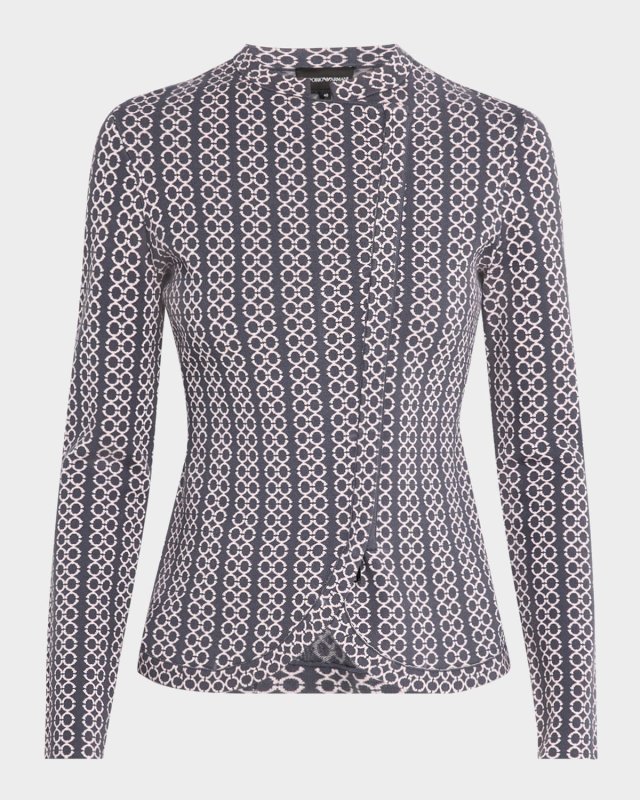 Asymmetric Knit Jersey Jacket